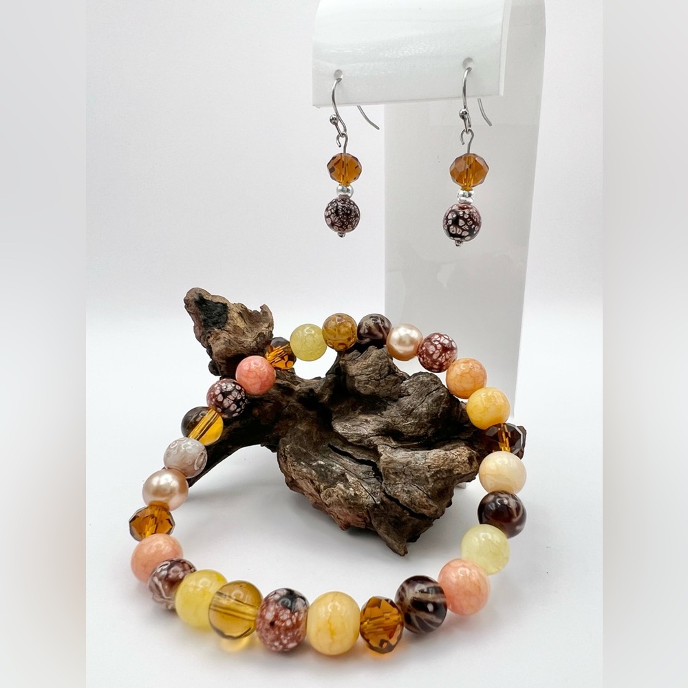 BOHEMIAN GLASS BEADS SET